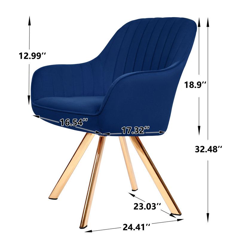 Mercer41 Rhudie 24.4'' Wide Tufted Swivel Accent Chair Wayfair